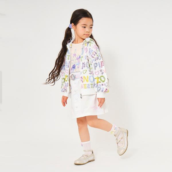 mezzo piano メゾピアノ(mezzo piano)クリアベルトつき後ろフリル  