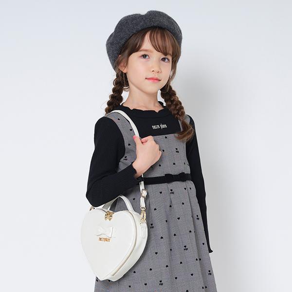 mezzo piano メゾピアノ(mezzo piano)ハート型ショルダーバッグ