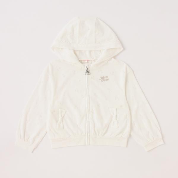 メゾピアノ(mezzo piano)チェリーロゴオパール ジップパーカ【O_30  