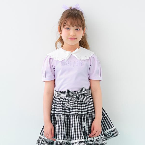 mezzo piano メゾピアノ(mezzo piano)衿つき半袖Tシャツ【O_40 
