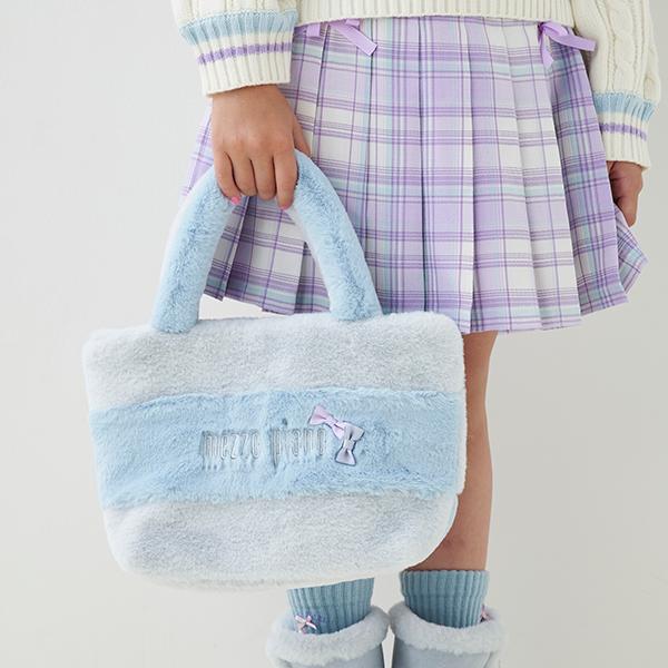 mezzo piano メゾピアノ(mezzo piano)ボーダーフェイクファー