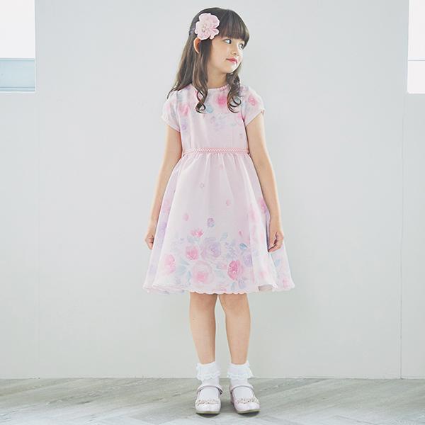 メゾピアノ ボレロ＆ 花柄パネルワンピース 入学式 女の子 フォーマル 