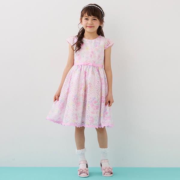 mezzo piano メゾピアノ(mezzo piano)花柄プリントレース