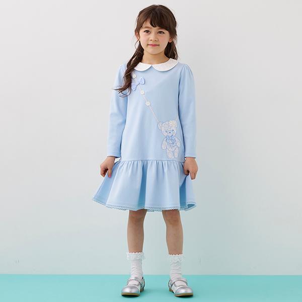 メゾピアノ(mezzo piano)花クマポシェット カットワンピース【O_30  