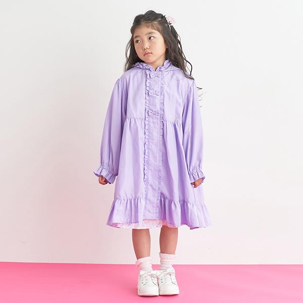 メゾピアノ(mezzo piano)フリルリボン レインコート【S230630】【O_50