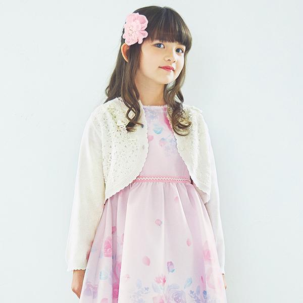 mezzo piano メゾピアノ(mezzo piano)レースニットボレロ