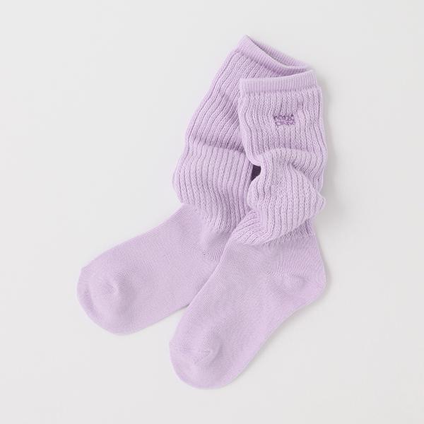 mezzo piano メゾピアノ(mezzo piano)ロゴ刺しゅうルーズソックス