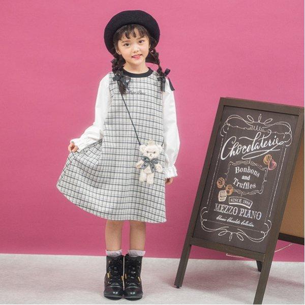メゾピアノ mezzopiano くま チョコ ワンピース 110 メゾピアノ mezzopiano くま チョコ ワンピース 110