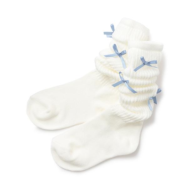 mezzo piano メゾピアノ(mezzo piano)リボンつき ルーズソックス【50