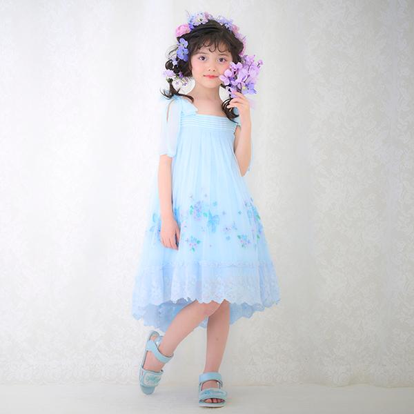 メゾピアノ　刺繍ドレス　１３０ mezzo piano メゾピアノ(mezzo piano)お花刺しゅう ドレス