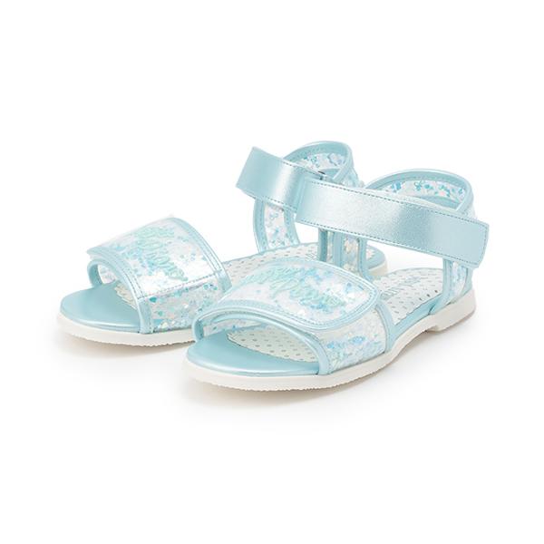 mezzo piano メゾピアノ(mezzo piano)クリアラメ サンダル【50％OFF