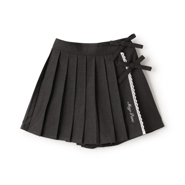 mezzo piano メゾピアノ(mezzo piano)ラッププリーツ キュロット