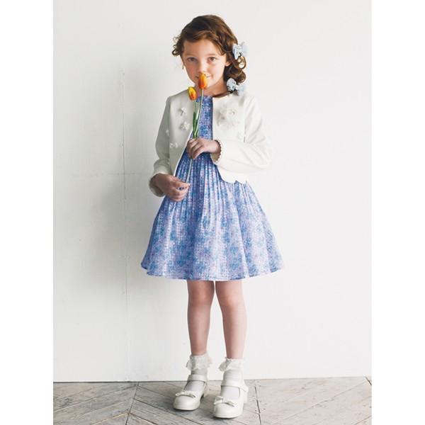 メゾピアノ Mezzo Piano 透かしチェック花柄ワンピース ナルミヤオンラインpaypayモール店 通販 Paypayモール