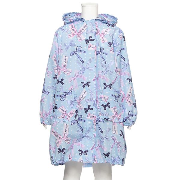 メゾピアノ Mezzo Piano リボン柄レインモッズコート ナルミヤオンラインpaypayモール店 通販 Paypayモール