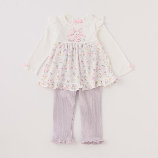 新品未使用 メゾピアノ うさぎ ベビー服 上下セット 80サイズ www