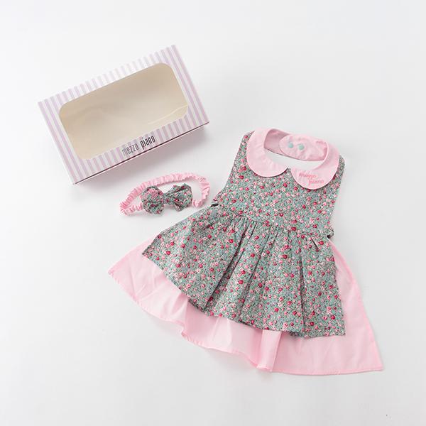 メゾピアノ Mezzo Piano オリジナルボックスつき丸衿花柄エプロン ヘアバンドセット ナルミヤオンラインpaypayモール店 通販 Paypayモール