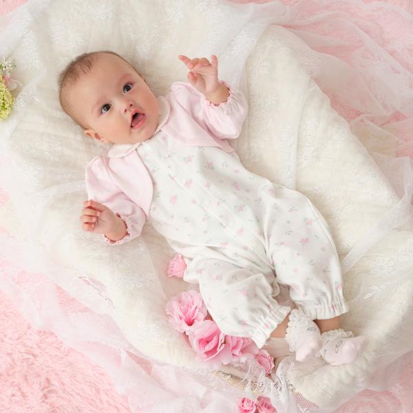 メゾピアノ　セット売り mezzo piano メゾピアノ(mezzo piano)ローズ柄2wayオール＆スタイ