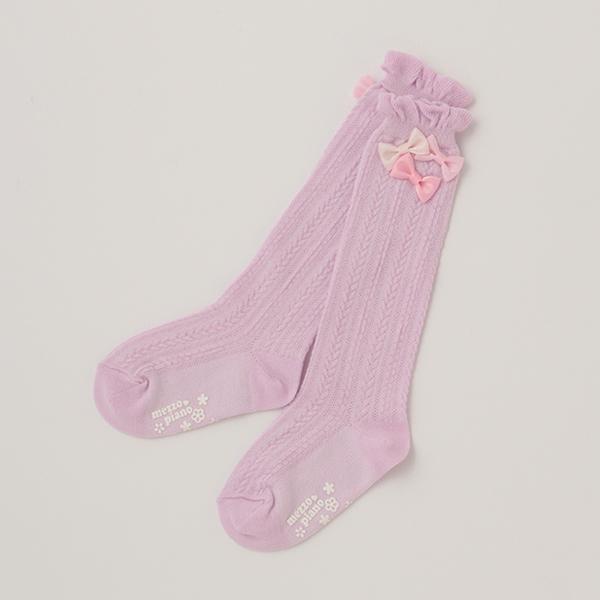 会*い様 メゾピアノ mezzo piano メゾピアノ(mezzo piano)リボンイッパイ ハイソックス