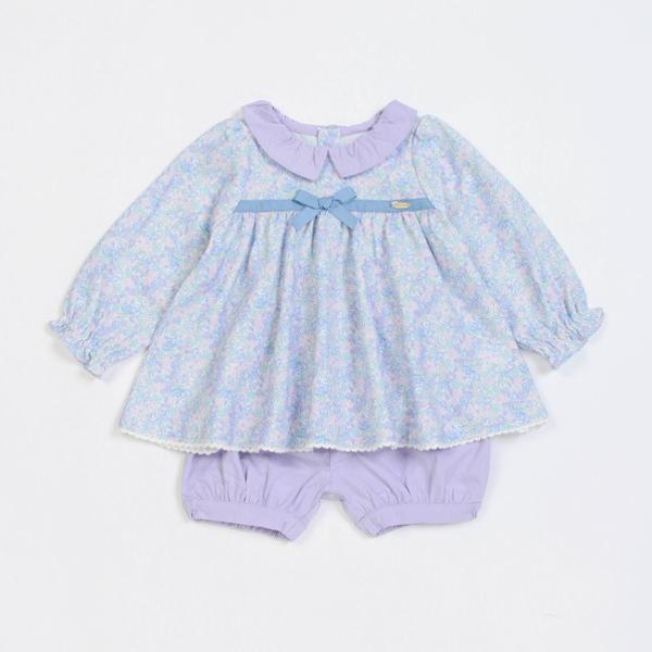 mezzo piano メゾピアノ(mezzo piano)リトルフラワー柄チュニック