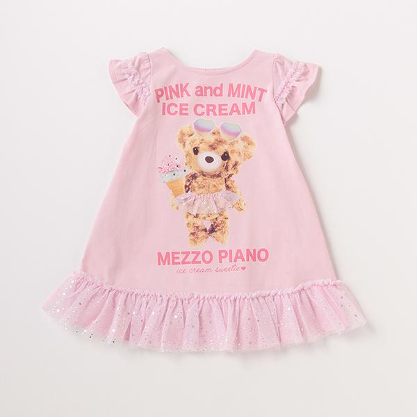 新品メゾピアノ☆くまさんワンピース110