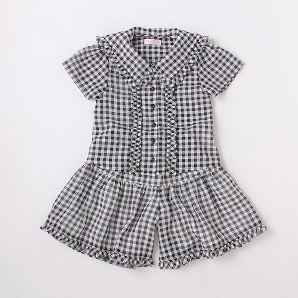 mezzo piano メゾピアノ(mezzo piano)☆ビッグカラーギンガムブラウス