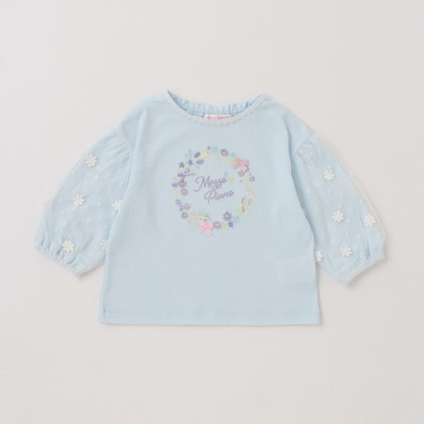 mezzo piano メゾピアノ(mezzo piano)【販路限定商品】花刺しゅう 袖 