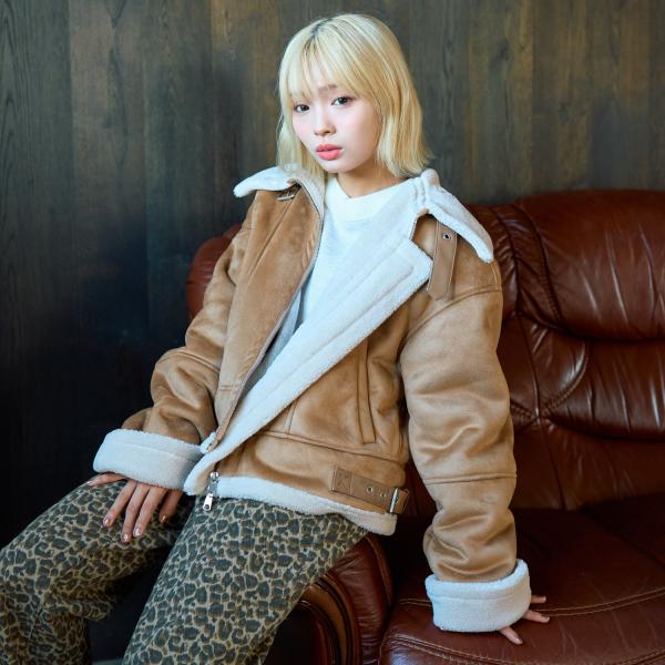 LOVETOXIC ムートンブルゾン'【50％OFF】【SALE】【O_50】【outlet