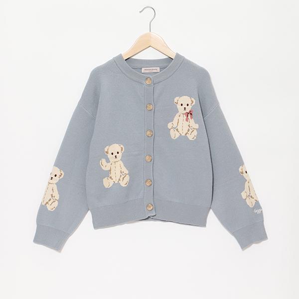 メゾピアノジュニア(mezzo piano junior)☆くまさんカーディガン【O_40  