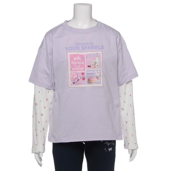 メゾピアノジュニア Mezzo Piano Junior 転写プリント半袖tシャツ ワッフル長袖tシャツセット O 50 Outlet ナルミヤオンラインpaypayモール店 通販 Paypayモール