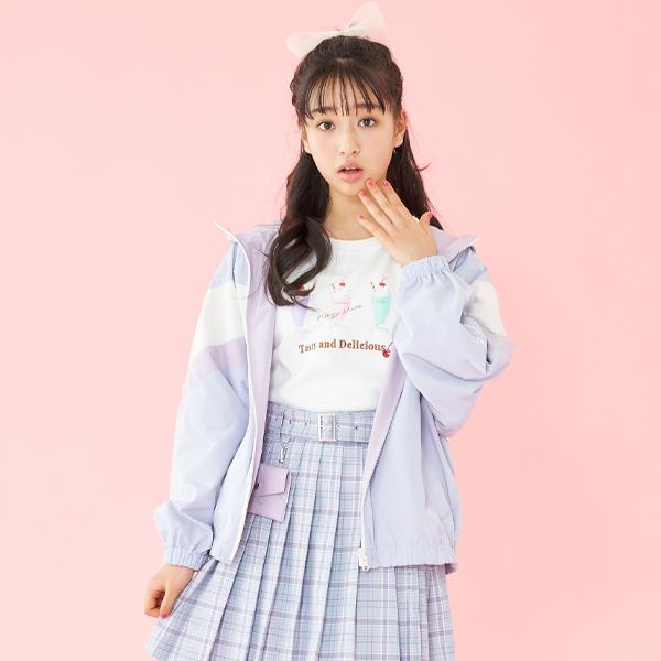 メゾピアノ　美品【はっ水】配色ブルゾン　140 メゾピアノ 美品【はっ水】配色ブルゾン 140 メゾ ピアノ