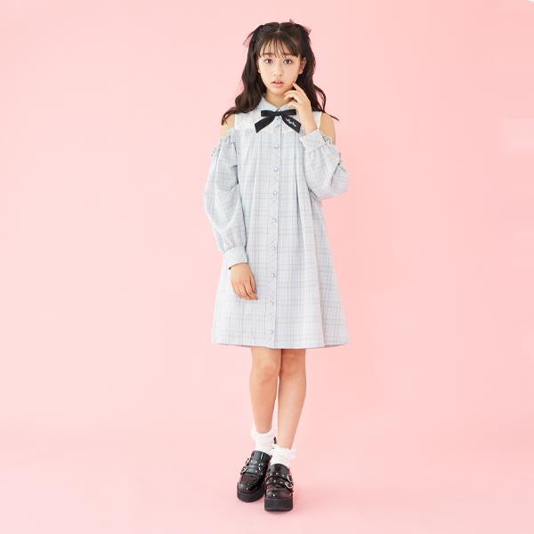 メゾピアノジュニア Mezzo Piano Junior リボンつきレース チェック肩開きワンピース O 50 Sssl ナルミヤオンラインpaypayモール店 通販 Paypayモール