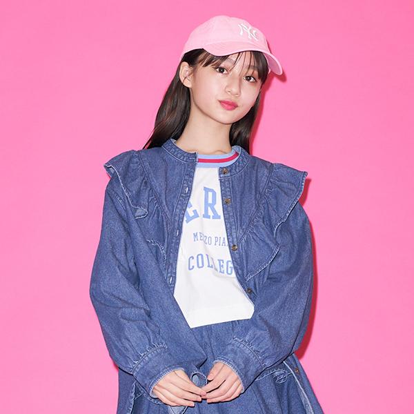 メゾピアノジュニア(mezzo piano junior)デニムフリルシャツ 【O_50