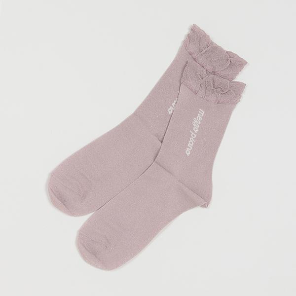 mezzo piano Junior ラメ&ロゴソックス【日本製】【50％OFF】【SALE