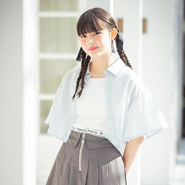 mezzo piano Junior シアーシャツ&リブタンクトップセット【50％OFF
