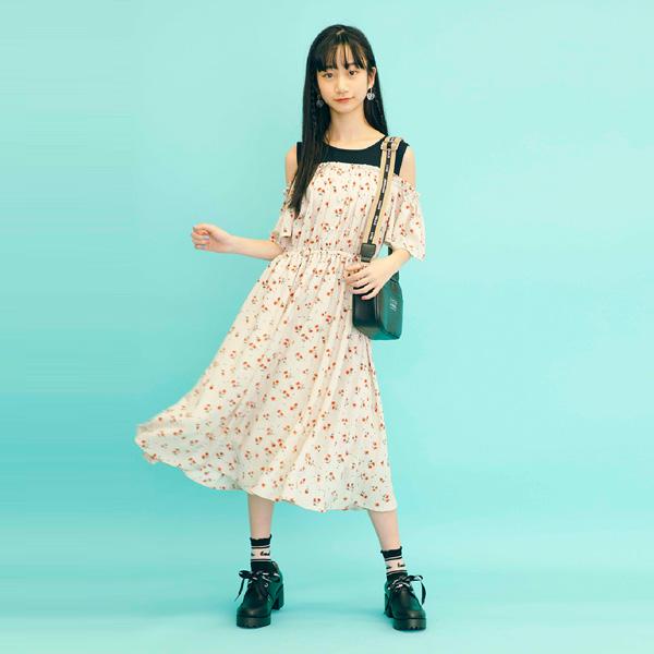 ラブトキシック Lovetoxic レイヤード風小花柄オフショルワンピース S0918 O 50 Outlet ナルミヤオンラインpaypayモール店 通販 Paypayモール