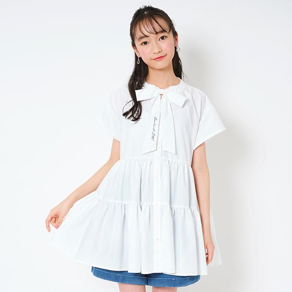 LOVETOXIC ラブトキシック(Lovetoxic)リボンつきティアードブラウス