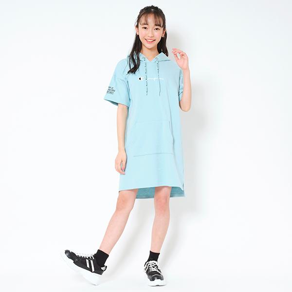 ラブトキシック Lovetoxic Championコラボ 裏毛 ロゴ刺しゅうパーカーワンピース T O 60 Outlet ナルミヤオンラインpaypayモール店 通販 Paypayモール