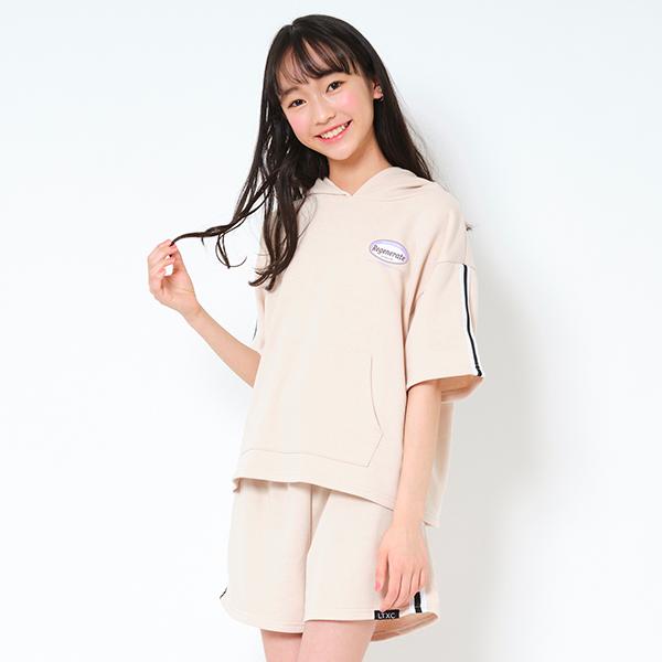 LOVETOXIC ラブトキシック(Lovetoxic)裏毛 ラインTシャツパーカー