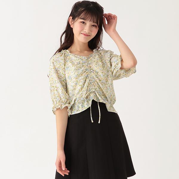 LOVETOXIC ラブトキシック(Lovetoxic)花柄ドロストブラウス