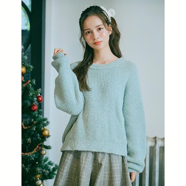 ナルミヤ　sk LOVETOXIC ラブトキシック(Lovetoxic)ラメニットプルオーバー