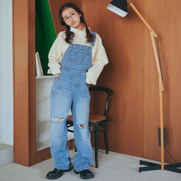 LOVETOXIC ラブトキシック(Lovetoxic)デニムオーバーオール【O_60
