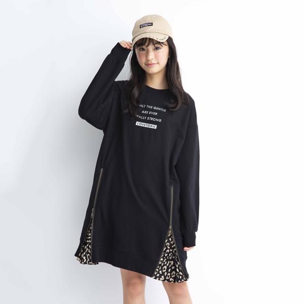 ラブトキシック Lovetoxic 裏毛 隠しプリーツトレーナーワンピース ナルミヤオンラインpaypayモール店 通販 Paypayモール