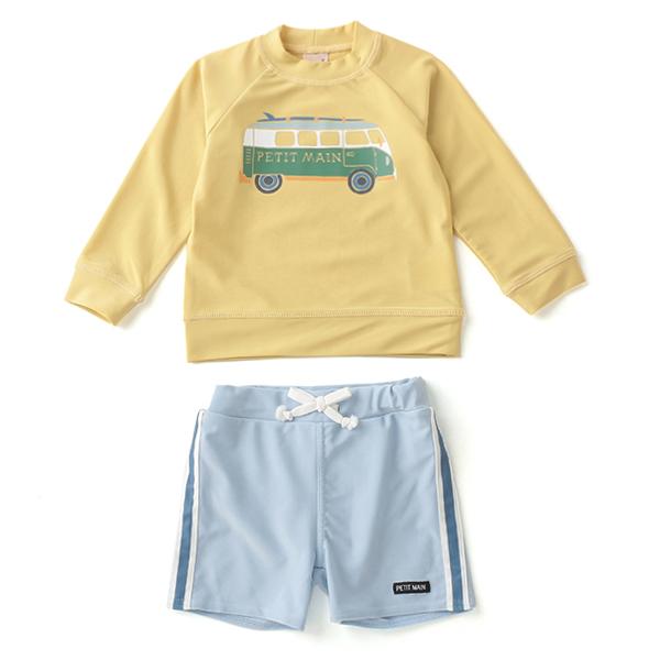 プティマイン Petit Main 車プリントtシャツ パンツ水着セット Swim ナルミヤオンラインpaypayモール店 通販 Paypayモール