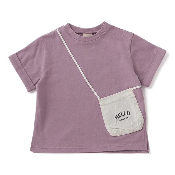 petit main プティマイン(petit main)ポシェットトロンプルイユTシャツ