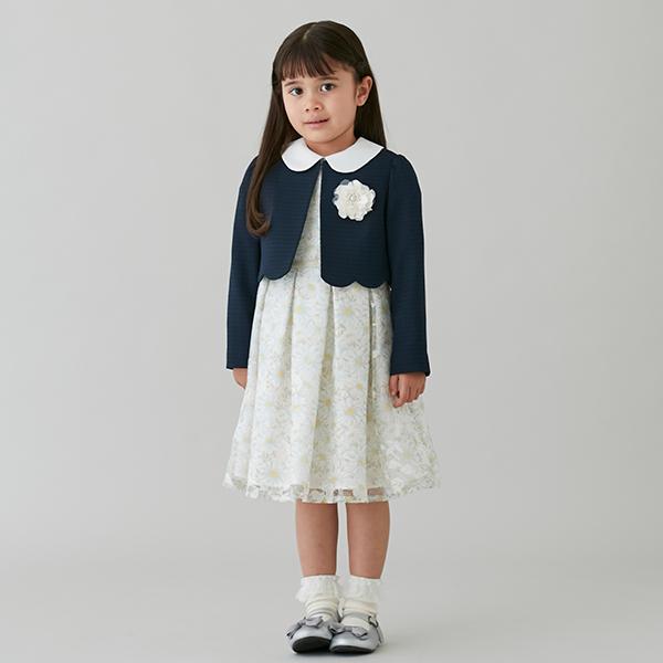 新品未開封　プティマイン　花柄OP+スカラップJKセット　110 petit main プティマイン(petit main)花柄OP+スカラップJKセットプティ