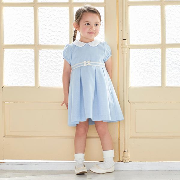 プティマイン(petit main)ボックスプリーツ衿ワンピース【S030124  