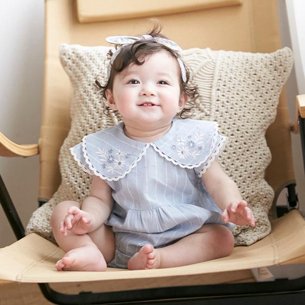 プティマイン(petit main)衿刺しゅうロンパース【S030124】【O_30  