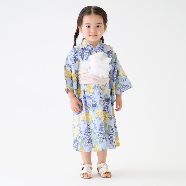 petit main プティマイン(petit main)紫陽花柄浴衣【O_40】【outlet