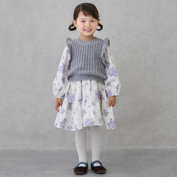 petit main プティマイン(petit main)【リンク】ベストつきワンピース