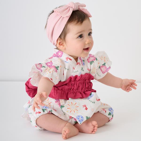 プティマイン(petit main)【WEB別注】 BABY GIRLS甚平【30％OFF】【SALE】【O_30】【26SS】【SSSL】【outlet】【ot】【pm_web】
